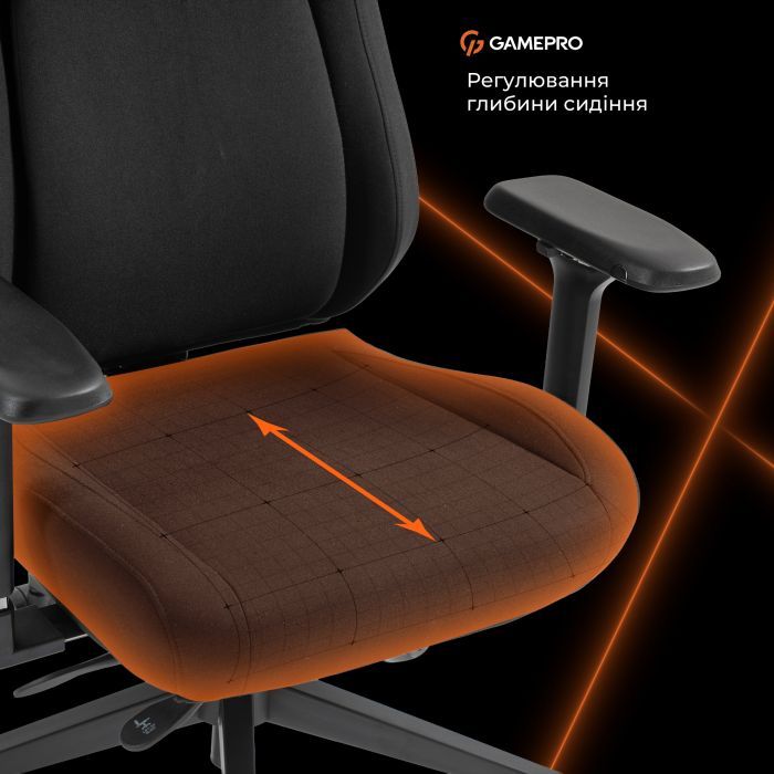 Крісло ігрове GamePro GC925B Fabric Black (GC925B) зображення 11