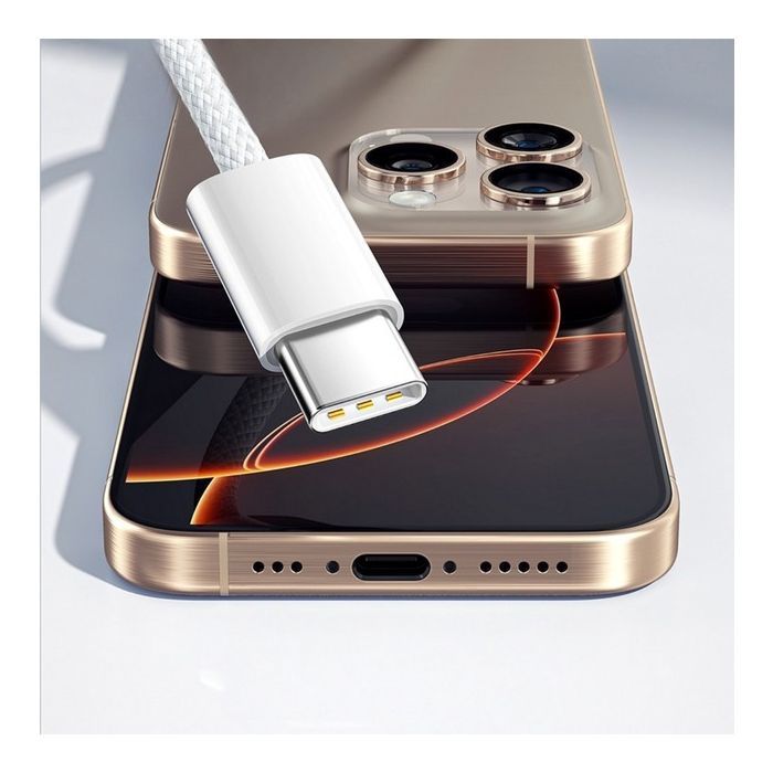 Зарядное устройство Essager USB-C PD20W + cable USB-C to USB-C white (EFJB02-JSTT2-T) изображение 2