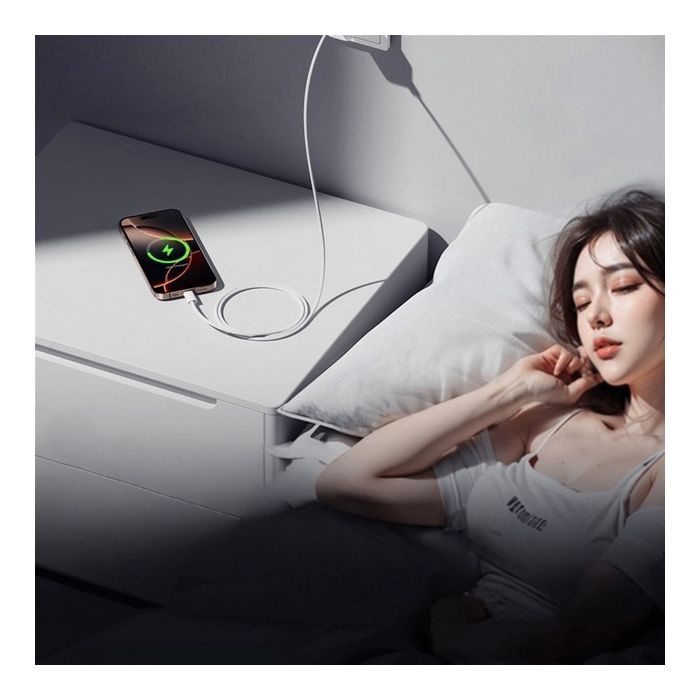 Зарядное устройство Essager USB-C PD20W + cable USB-C to USB-C white (EFJB02-JSTT2-T) изображение 4