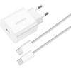 Зарядное устройство Essager USB-C PD20W + cable USB-C to USB-C white (EFJB02-JSTT2-T)