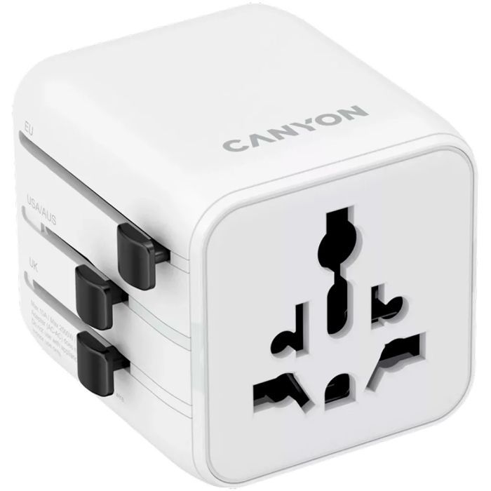 Перехідник Canyon Travel Adapter OnTour One EU/UK/US/AUS White (CNS-TA1005W)