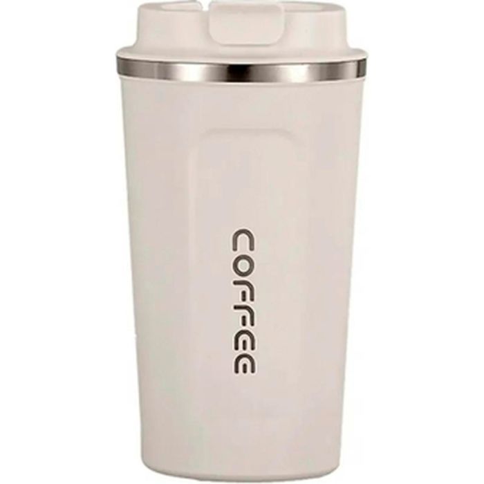 Термокружка Merlion MugCoffe 500 мл з відкидною кришкою, біла (MugCoffe-500White)