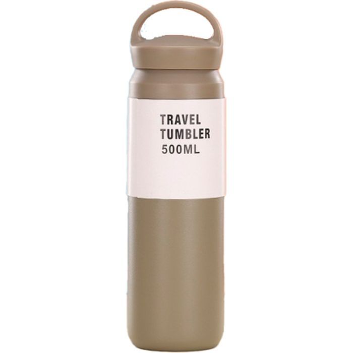 Термос Merlion Travel Tumbler 350 мл, подвійна кришка з ручкою, сірий (SUS304-350Gr)