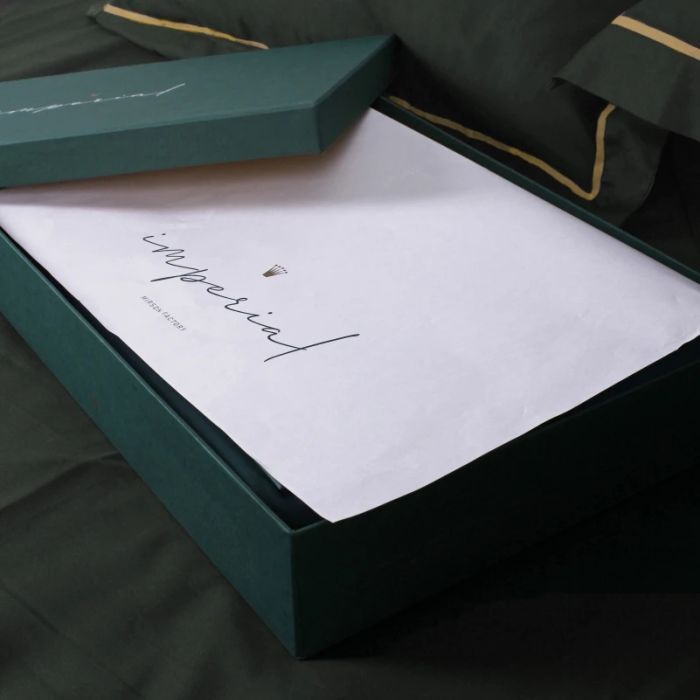 Постельное белье MirSon Сатин Imperial Satin Emerald 175х210 двуспальный (2200008576240) изображение 10