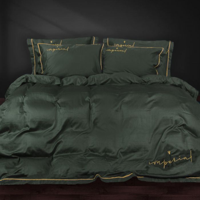 Постельное белье MirSon Сатин Imperial Satin Emerald 175х210 двуспальный (2200008576240)