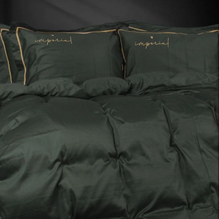 Постельное белье MirSon Сатин Imperial Satin Emerald 175х210 двуспальный (2200008576240) изображение 2