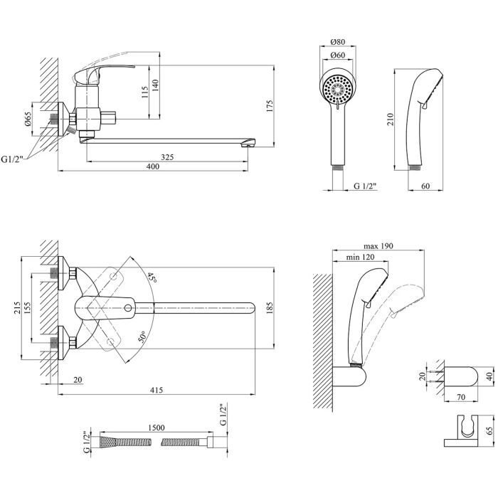 Змішувач Kroner Konstante-C070 (CV023588) зображення 8