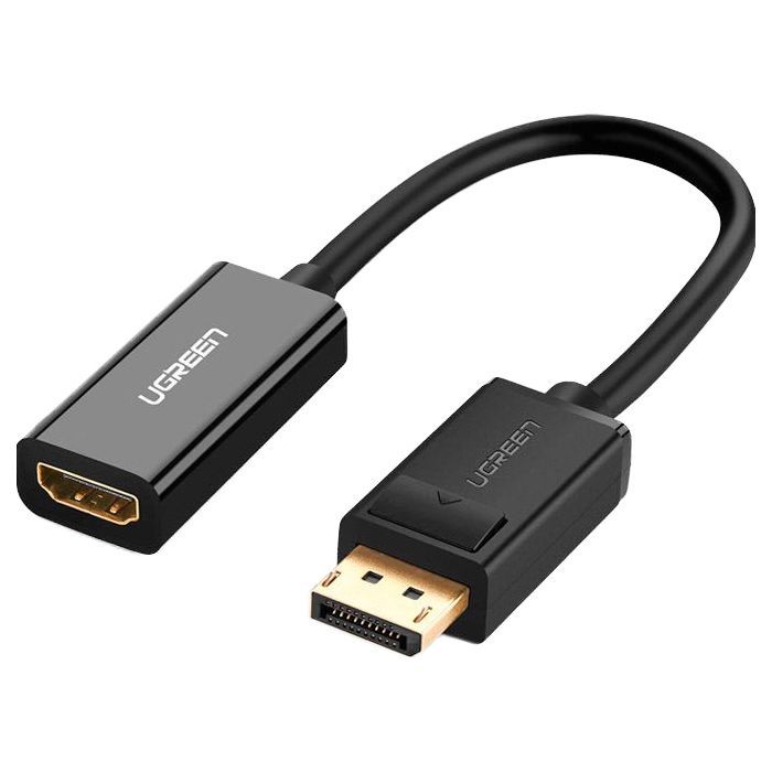 Переходник Display Port M to HDMI F 1080P black Ugreen (40362)