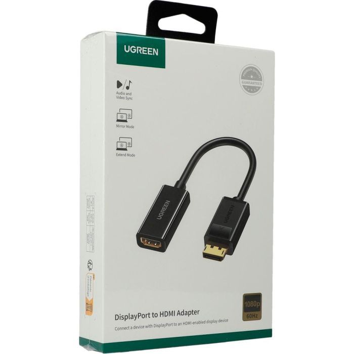 Переходник Display Port M to HDMI F 1080P black Ugreen (40362) изображение 2