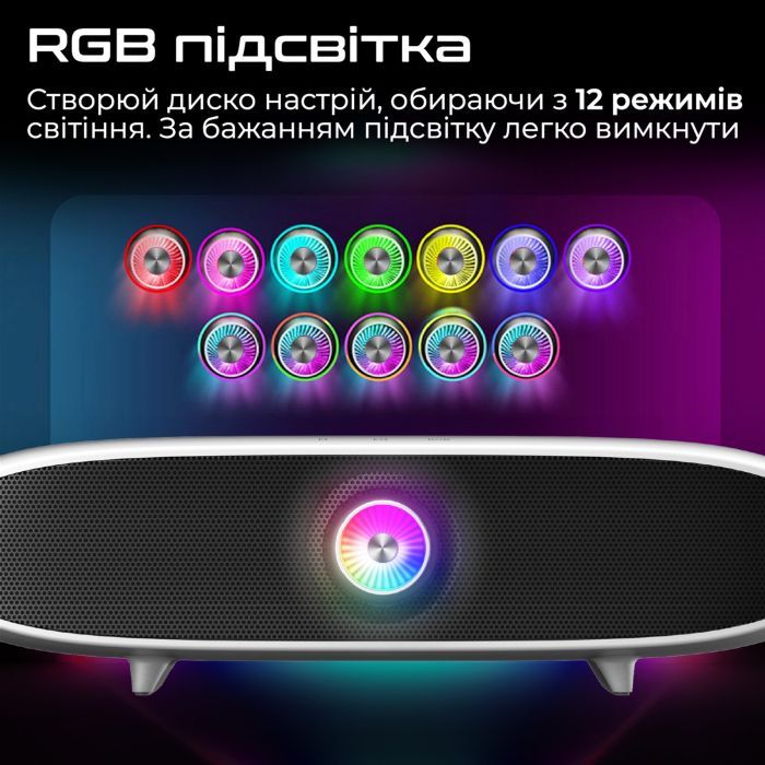 Акустична система Promate Delta-X 20W White (delta-x.white) зображення 9