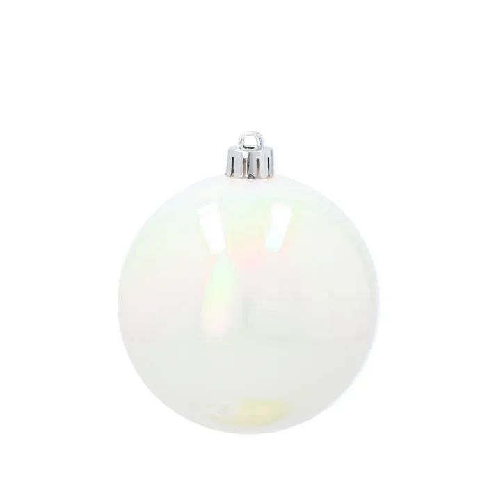 Ялинкова іграшка Chomik пластикові кульки 9 шт, 8см, графіт з перламутром (5900779853041) зображення 2