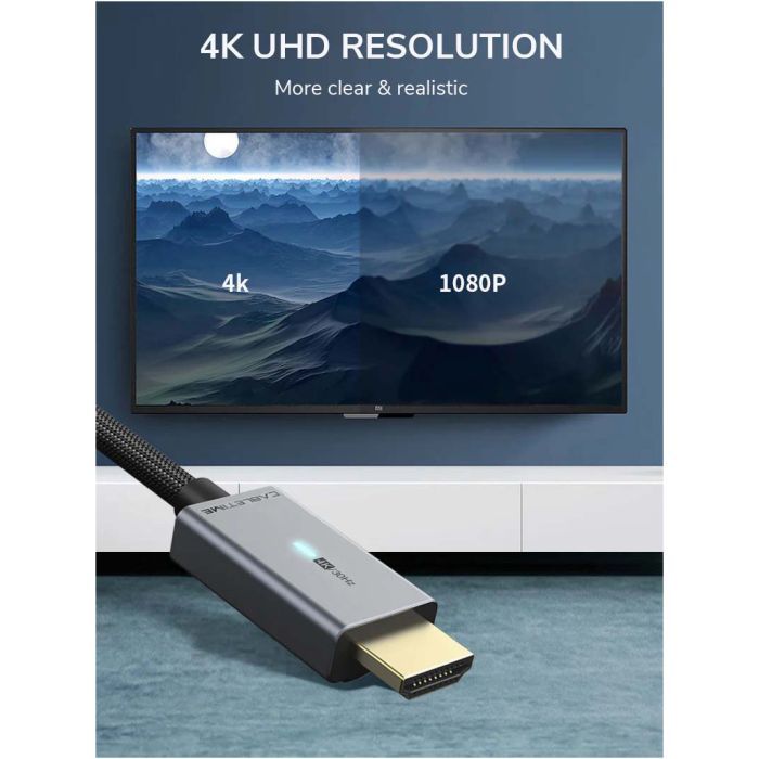 Кабель мультимедийный DisplayPort M to HDMI M 1.8m 4K30Hz Cabletime (CA915323) изображение 5