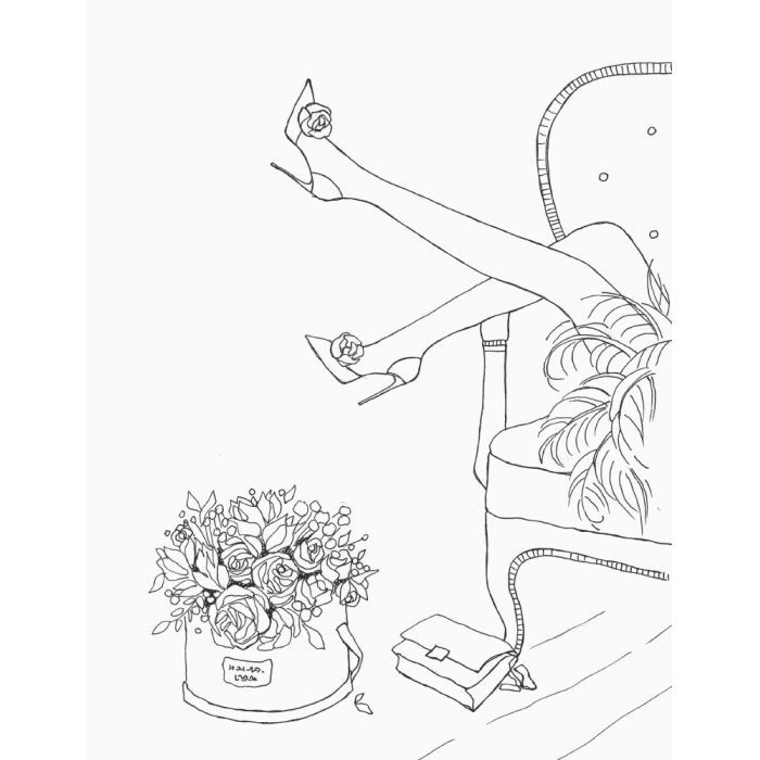 Книга Розмальовка #girls#fashion#flowers Жорж (9786177579198) изображение 3