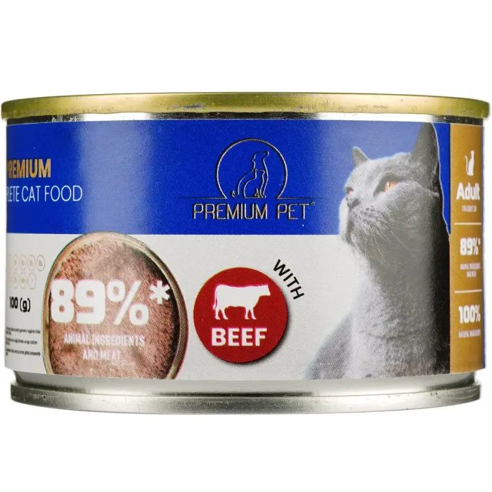 Паштет для кошек PREMIUM PET с говядиной 100 г (4820255191812) изображение 2