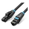 Патч-корд 1м, UTP cat 7 RJ-45 black Vention (IBKBF)