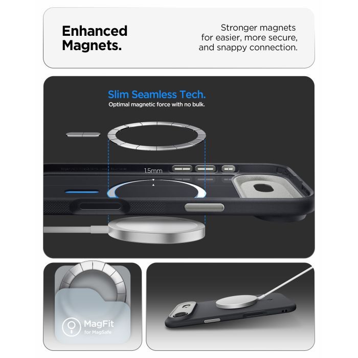 Чехол для мобильного телефона Spigen Nano Pop MagFit iPhone 17 Air Black Sesame (ACS10301) изображение 6