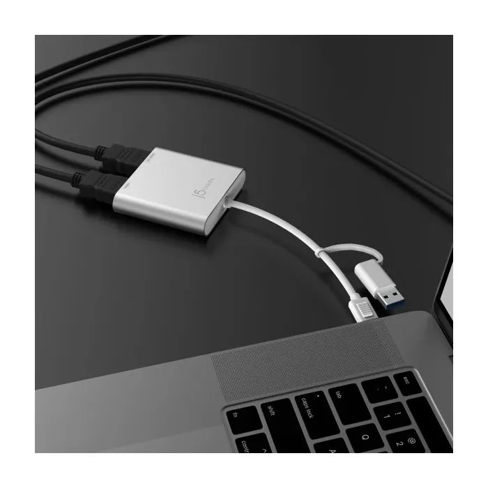 Адаптер USB-C/A to 2xHDMI F dual display J5create (JCA365-N) изображение 6