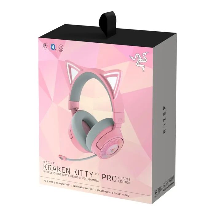 Навушники Razer Kraken Kitty V3 PRO Quartz USB Pink (RZ04-05170200-R3M1) зображення 7