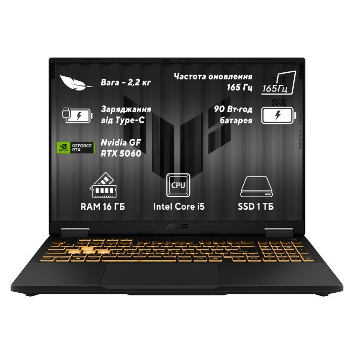 Ноутбук ASUS TUF Gaming F16 FX608JMR-RV139 (90NR0NB1-M00810)