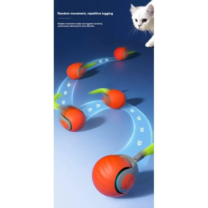 Іграшка для котів Me&Pet Інтерактивний м'яч червоний (NMP20-2) зображення 6