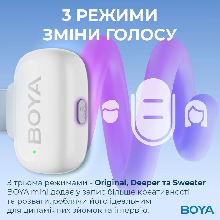 Микрофон Boya mini-13 Type-C/Lightning White (mini-13) изображение 9