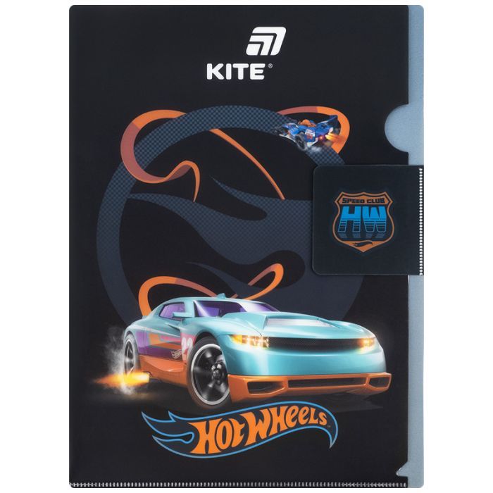 Папка - куточок Kite із клапаном A4 Hot Wheels- 2 (HW25-248-2)
