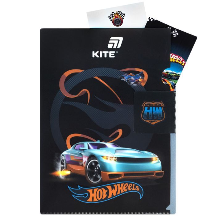 Папка - куточок Kite із клапаном A4 Hot Wheels- 2 (HW25-248-2) зображення 4