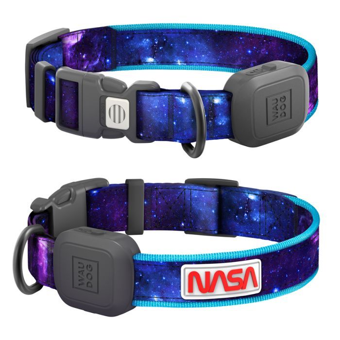 Нашийник для тварин WAUDOG з підсвічуванням LED "NASA21" S-M (272-0148)