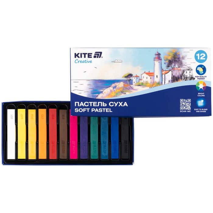 Пастель Kite Creative суха, 12 кольорів (K-201-12) изображение 2