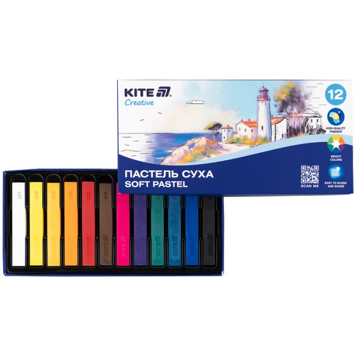 Пастель Kite Creative суха, 12 кольорів (K-201-12) изображение 2