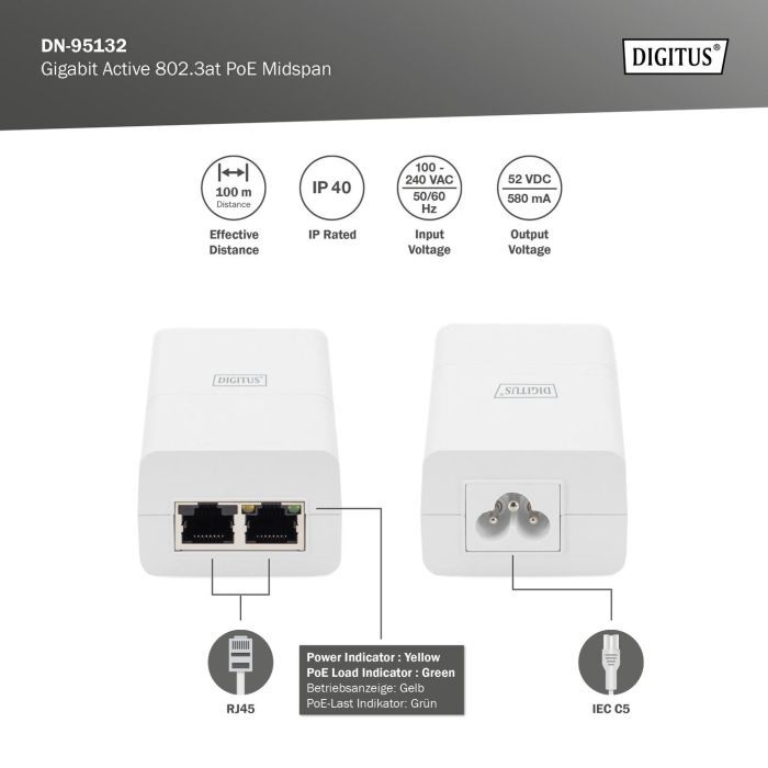Адаптер PoE Digitus DN-95132 зображення 6