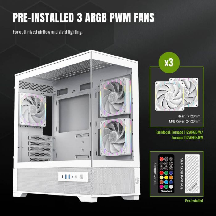 Корпус для ПК Gamemax VISTA 2 MW изображение 6