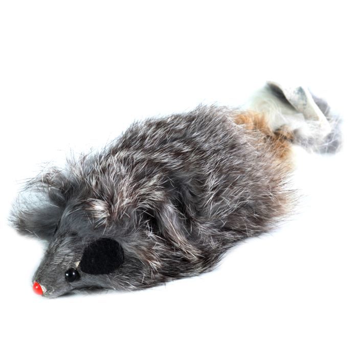 Игрушка для кошек "FOX" Мышь - пищалка серая (5901436129363)