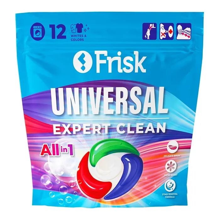 Капсулы для стирки Frisk Universal Expert Clean 12 шт. (4820197123476)