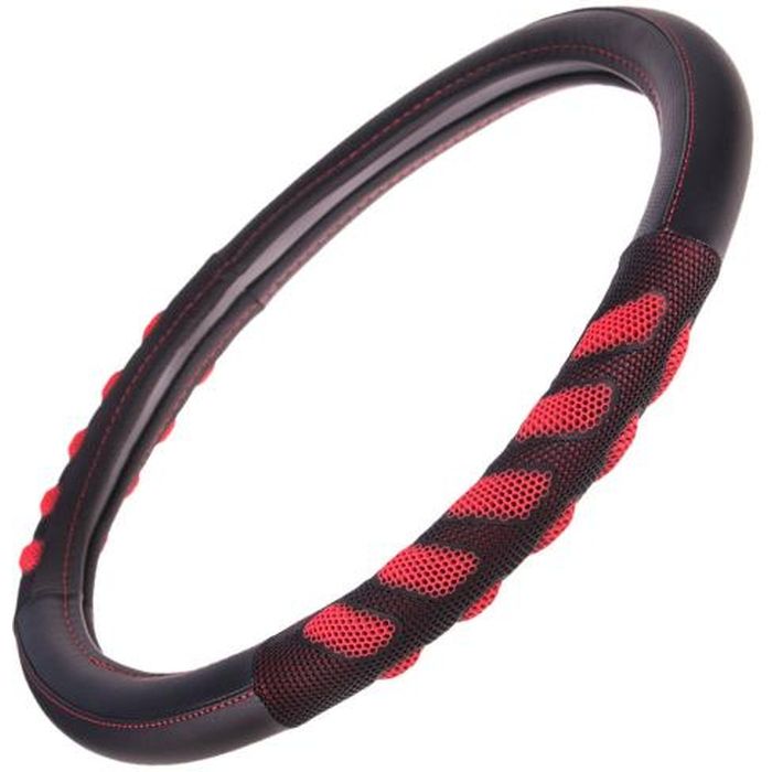 Чохол на руль VITOL M чорн./черв. (VLU-1808010 BK/RD M) зображення 2