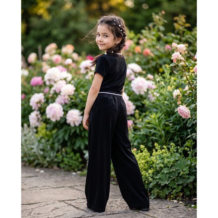 Штани дитячі A-Yugi палаццо (9396-146G-black) зображення 7