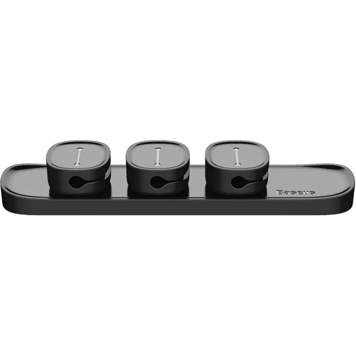 Держатель для кабеля Baseus Peas Cable Clip Black (ACWDJ-01) изображение 2