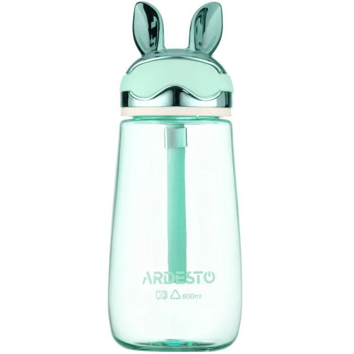 Пляшка для води Ardesto Bunny 600мл, пластик, рожевий (AR2260BP)