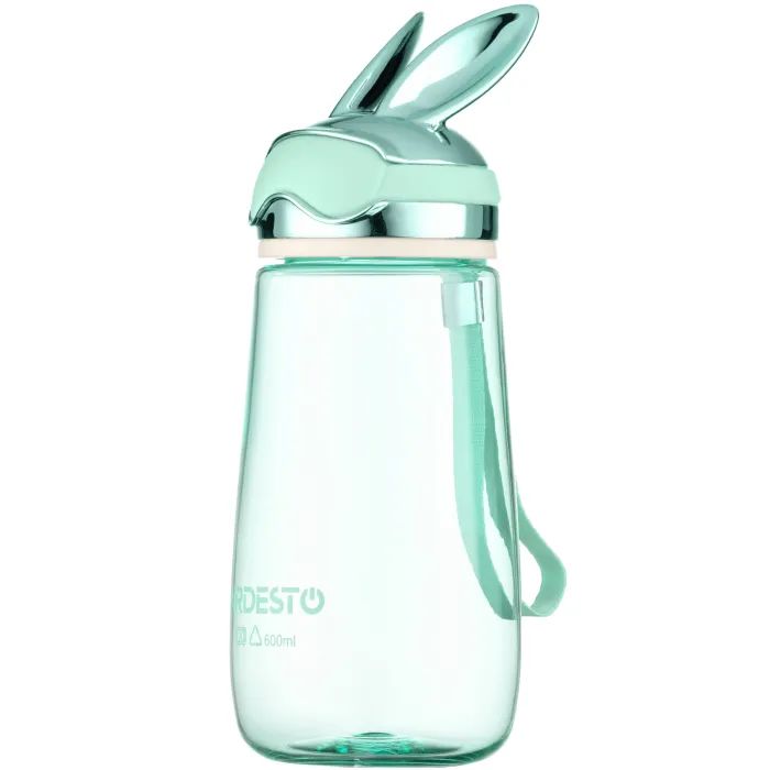 Пляшка для води Ardesto Bunny 600мл, пластик, рожевий (AR2260BP) зображення 2