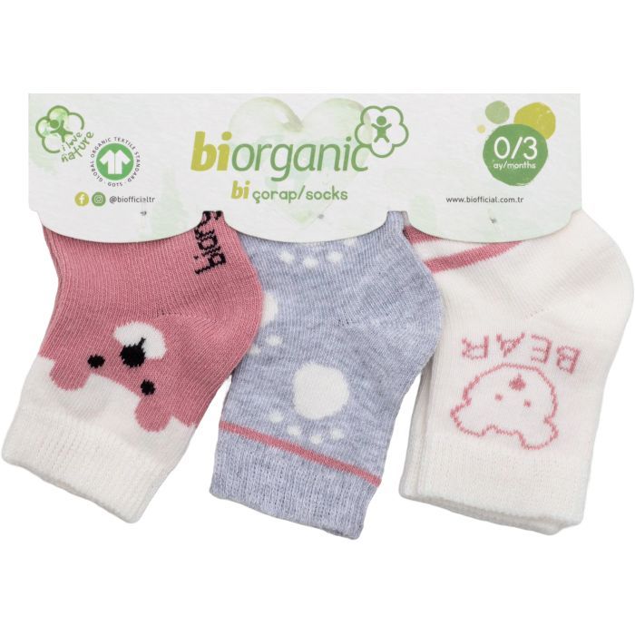 Носки детские Bibaby с мишками (68411-0-3-pink)