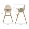 Стілець для годування Kinderkraft 2 в 1 Fini 2 Beige (5902533924493) зображення 2