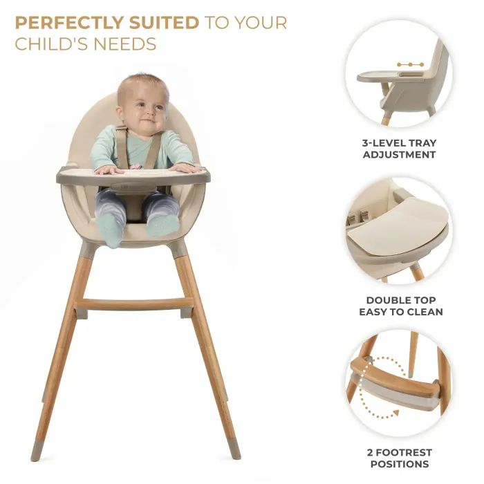 Стілець для годування Kinderkraft 2 в 1 Fini 2 Grey (5902533924509) зображення 5