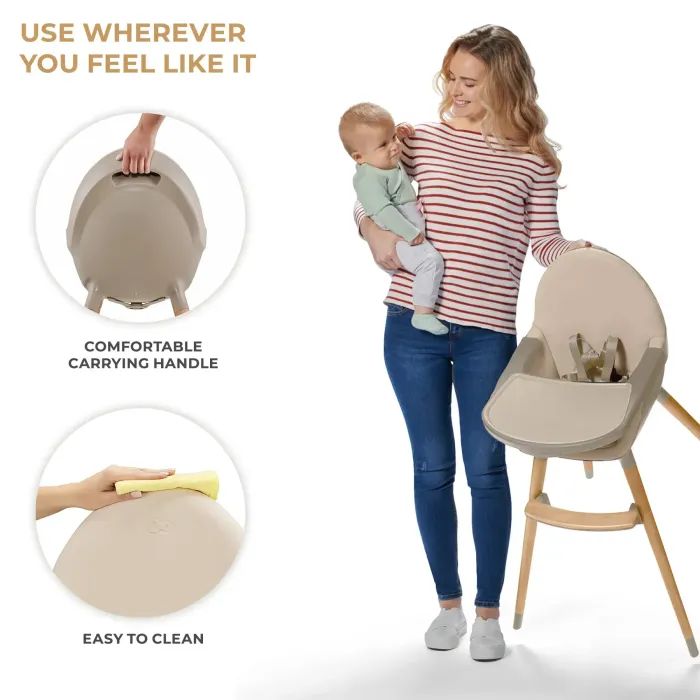 Стілець для годування Kinderkraft 2 в 1 Fini 2 Grey (5902533924509) зображення 6