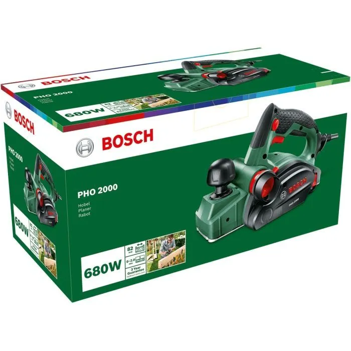 Електрорубанок Bosch PHO 2000, 680W, 80мм, стругання до 2мм, 2.58кг (0.603.2A4.100) зображення 8