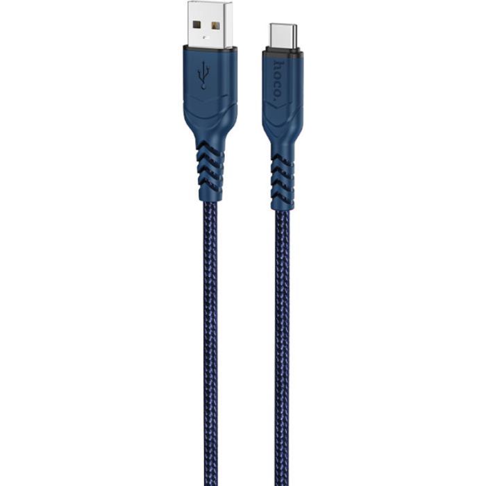 Дата кабель USB 2.0 AM to USB-C 1.0m 3A nylon X59 black HOCO (6931474744920)