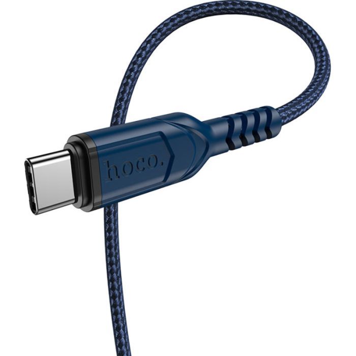 Дата кабель USB 2.0 AM to USB-C 1.0m 3A nylon X59 black HOCO (6931474744920) изображение 2
