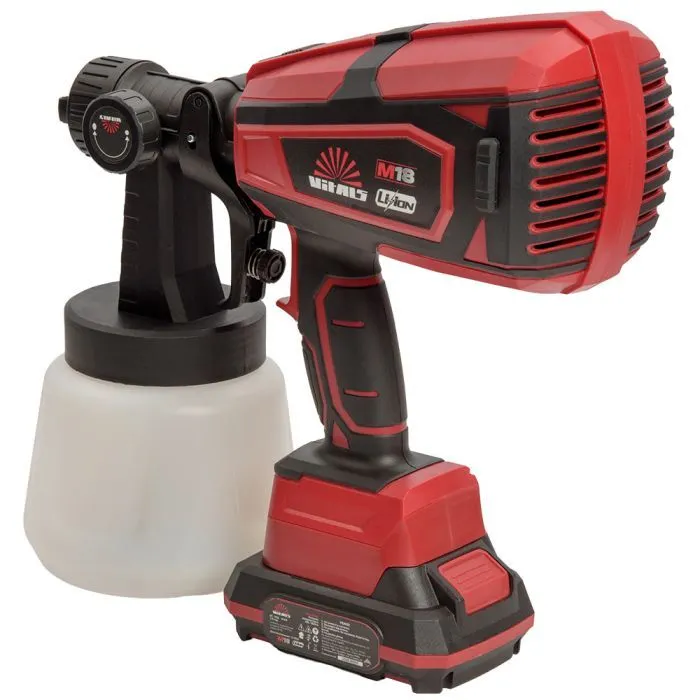 Краскопульт Vitals Master, ES 1865C Kit, 18V, 2Ah, 0.7Nm, 650мл/мин, ЗП, 1.5кг (243608) изображение 4