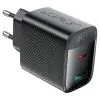 Зарядное устройство Acefast A106 1xUSB-C PD45W + 1xUSB QC3.0 GaN black (6974316284031) изображение 2