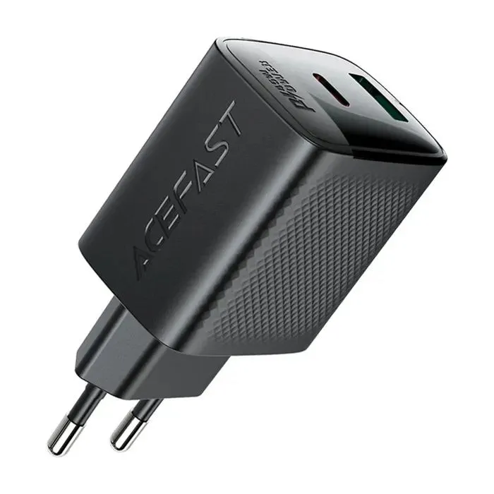 Зарядное устройство Acefast A106 1xUSB-C PD45W + 1xUSB QC3.0 GaN black (6974316284031) изображение 4