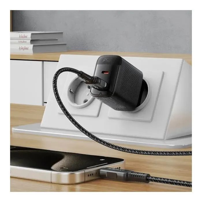 Зарядное устройство Acefast A106 1xUSB-C PD45W + 1xUSB QC3.0 GaN black (6974316284031) изображение 6